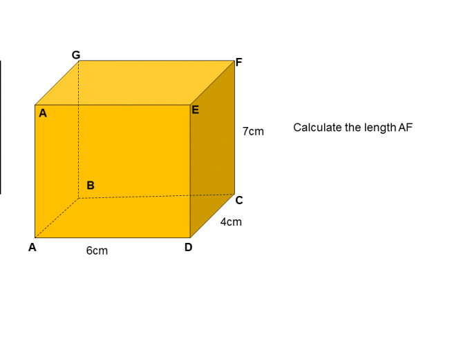 Using Pythagoras' Theorem on 3D Shapes Worksheet - EdPlace
